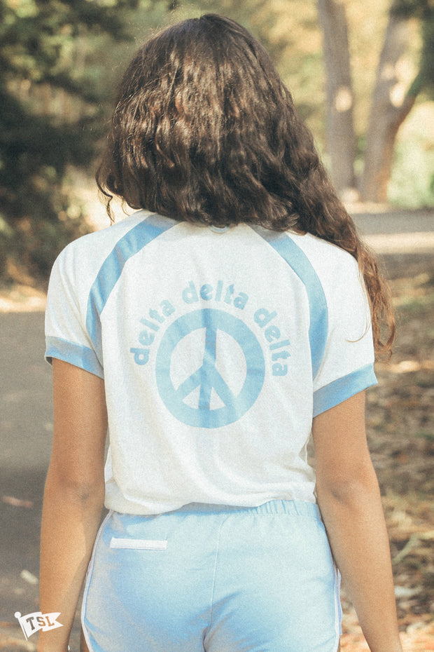 Peace V Neck Raglan