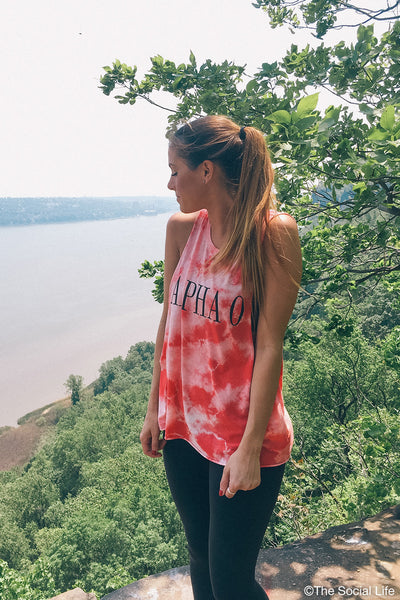 Alpha Omicron Pi Marble Muscle Tank