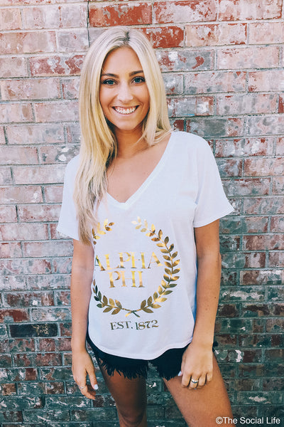 Alpha Phi Laurel Wreath Tee