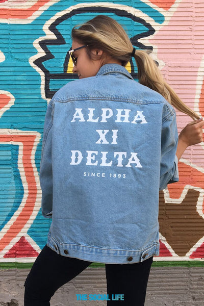 Alpha kappa clearance alpha jean jacket