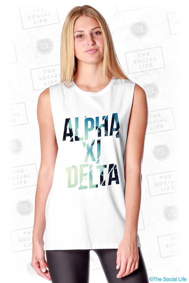 Alpha Xi Delta Slashed Letters Tank