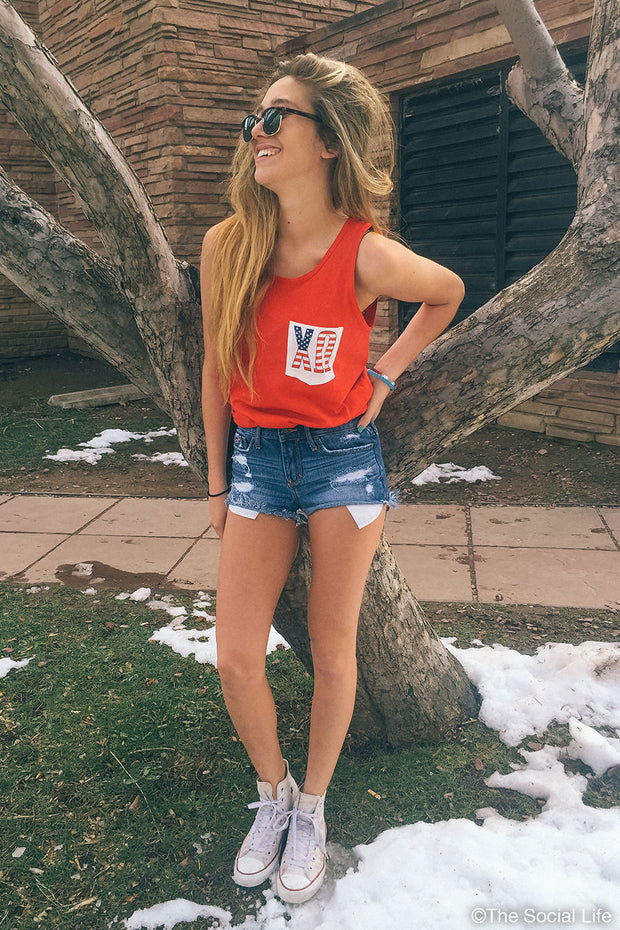 Chi Omega American Pocket Tank