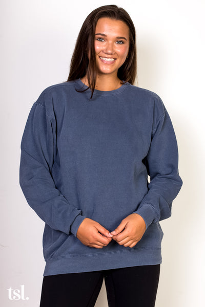 Garment Dyed Fleece Crewneck Sweatshirt