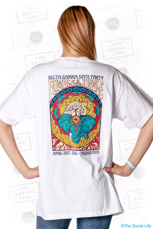 Delta Gamma Rumble in the Jungle Date Party Tee