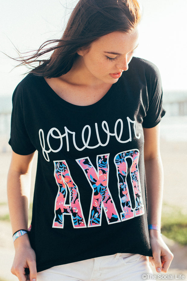 Alpha Chi Omega Forever Floral Tee