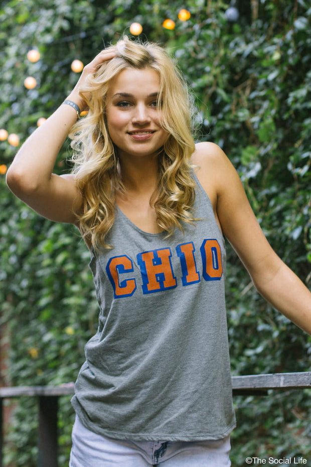 Chi O Bold Lettered Tank