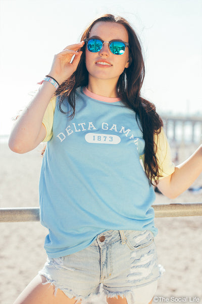 Delta Gamma Color Block Tee