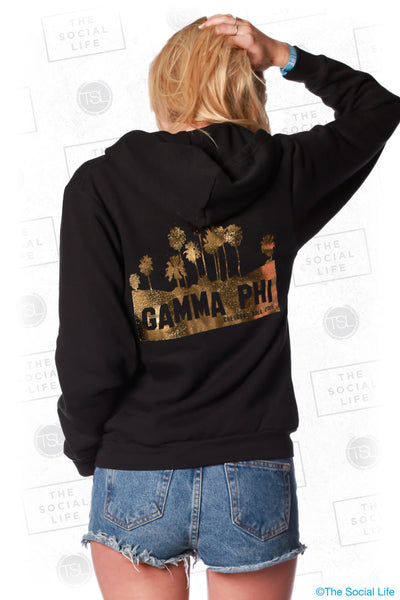 Gamma Phi Beta Gold Foil Palm Sweatshirt