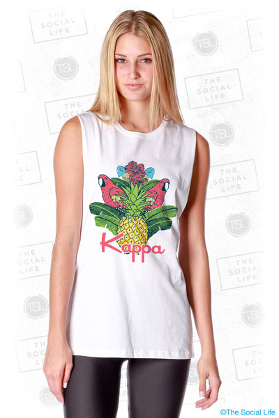 Kappa Kappa Gamma Tropical Birds Muscle Tank