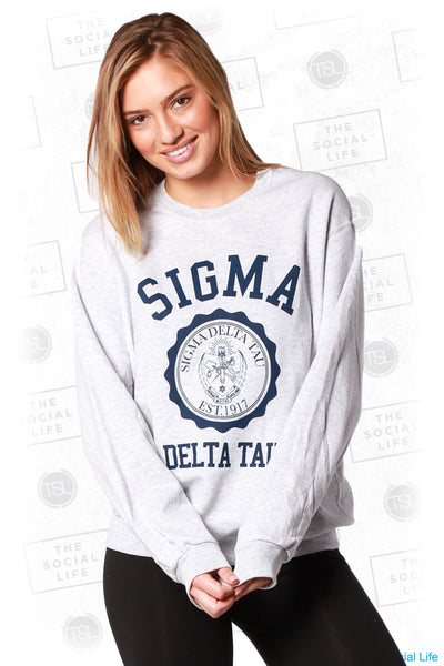 Sigma Delta Tau Crest Sweatshirt